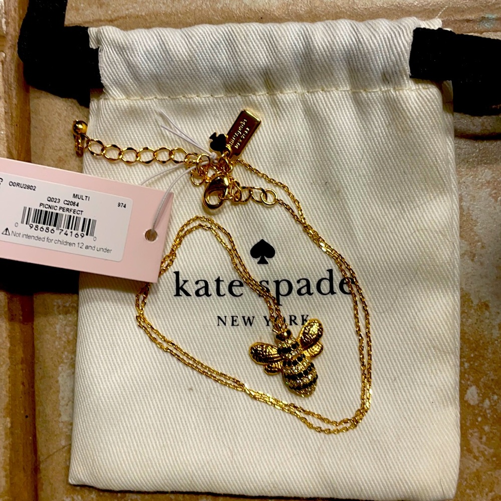 Kate Spade bumblebee necklace NWT